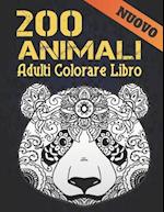 Libro Colorare Adulti Nuovo 200 Animali