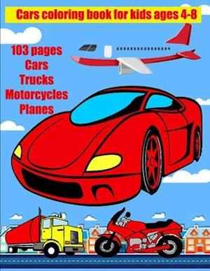 Cars coloring book for kids ages 4-8