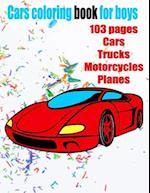 Cars coloring book for boys