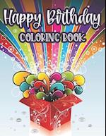 Happy Birthday Coloring Book