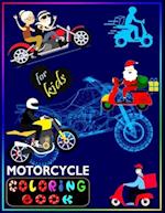 Motorcycle Coloring Book For Kids