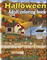 Halloween adult coloring book