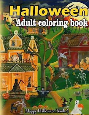 Halloween adult coloring book