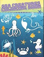 Sea Creatures Coloring Book