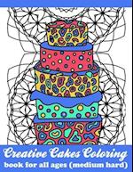 Creative Cakes Coloring Book For All Ages Medium Hard