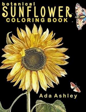 Botanical Sunflower Coloring Book