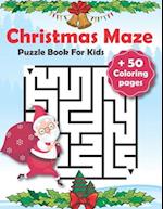 Christmas Maze Puzzle Book For Kids