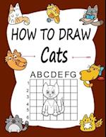 How to draw Cats: How to draw Cats for awesome kids with autism, Learn how to draw using the easy grid method, great art gift your children and teens,