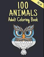 New Adult Coloring Book 100 Animals