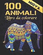 Libro Colorare 100 Animali Nuova