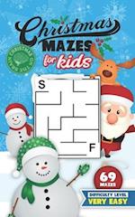 Christmas Mazes for Kids 69 Mazes Difficulty Level Very Easy