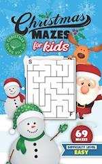 Christmas Mazes for Kids 69 Mazes Difficulty Level Easy