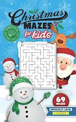 Christmas Mazes for Kids 69 Mazes Difficulty Level Medium