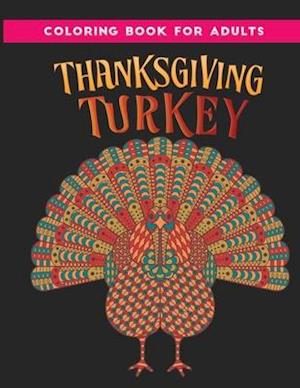 coloring book for adults thanksgiving turkey