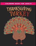 coloring book for adults thanksgiving turkey