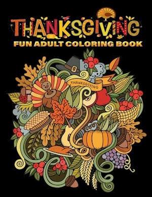 thanksgiving fun adult coloring book