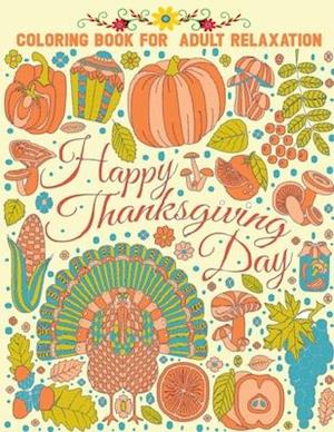 coloring book for adult relaxation happy thanksgiving day