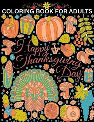 coloring book for adults happy thanksgiving day