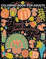 coloring book for adults happy thanksgiving day