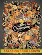 happy thanksgiving coloring book adults