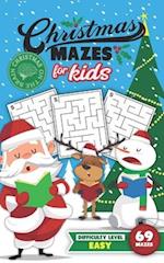 Christmas Mazes for Kids 69 Mazes Difficulty Level Easy