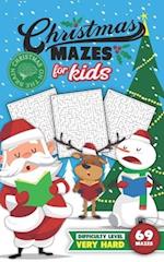 Christmas Mazes for Kids 69 Mazes Difficulty Level Very Hard