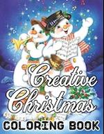 Creative Christmas Coloring Book Paperback Details: An Adult Beautiful grayscale images of Winter Christmas holiday scenes, Santa, reindeer, elves, 