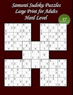 Samurai Sudoku Puzzles - Large Print for Adults - Hard Level - N°57