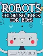 Robots Coloring Book For Boys