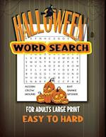 halloween word search Book for adults large print Easy to Hard