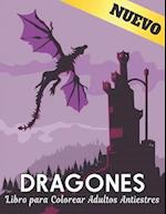 Libro para Colorear Adultos Antiestres Dragones