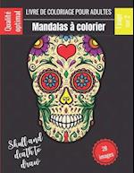 Livre de Coloriage pour adultes - Mandalas à colorier - Skull and death to draw