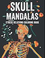 Skull Mandalas Stress Relieving Coloring Book