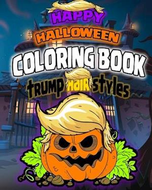 Happy halloween coloring book trump hair styles