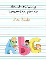 Handwriting Practice Paper for Kids ABC