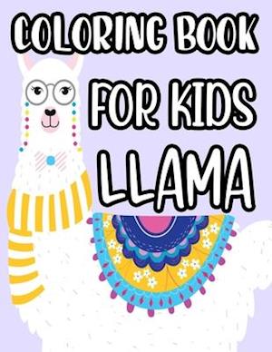 Coloring Book For Kids Llama