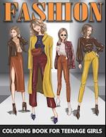 Fashion Coloring Book for Teenage Girls: Beautiful Female Models in Grayscale - Colouring Book For Teens and Adults - Great Gift idea for Fashion Desi