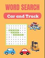 Word Search Car and Truck