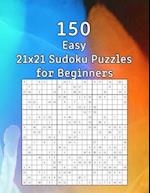 150 Easy 21x21 Sudoku Puzzles for Beginners