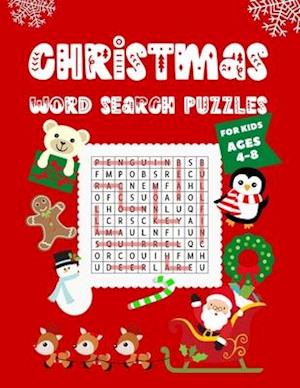 Christmas Word Search Puzzles for Kids Ages 4-8