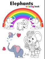 Elephants coloring book