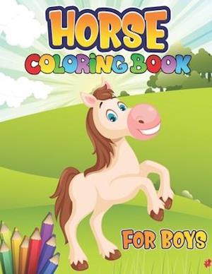 Horses Coloring Book for Boys