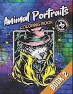 Animal Portraits Coloring Book - Book 2