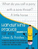 Handwriting Practice for Kids Grade 1-3 Jokes and Riddles