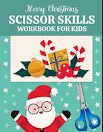 Merry Christmas scissor skills workbook for kids