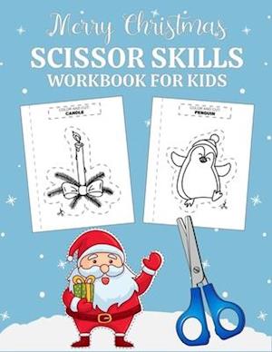 Merry Christmas scissor skills workbook for kids