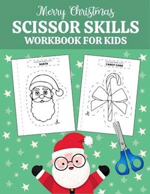 Merry Christmas scissor skills workbook for kids