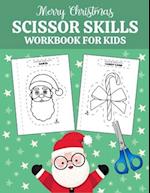 Merry Christmas scissor skills workbook for kids