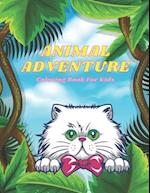 ANIMAL ADVENTURE - Coloring Book For Kids