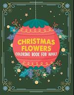 Christmas flowers coloring book for Adult